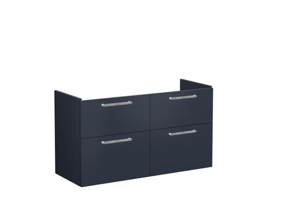 VitrA Root Flat 120cm 4 Drawer Washbasin Unit - Matt Dark Blue